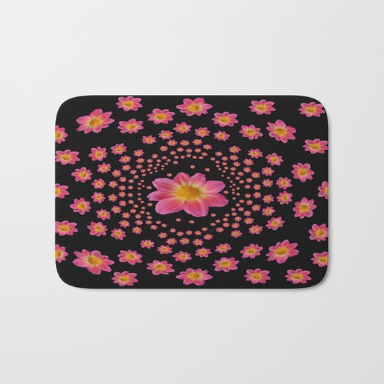 Pink Dahlia Explosion Bath Mat