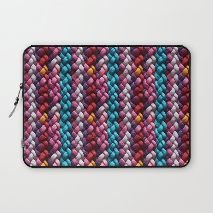 Colorful braided yarn design Laptop Sleeve