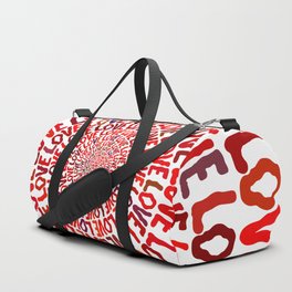 Red LOVE Duffle Bag