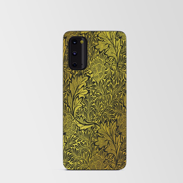 William Morris Black And Gold Floral Pattern Vintage Floral Pattern Victorian Botanical Pattern Android Card Case