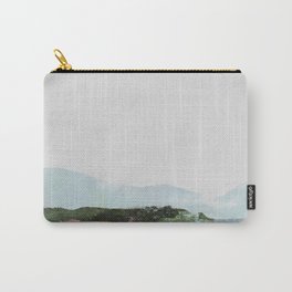 Mountain Vista with Big Sky and River, Winterscape Carry-All Pouch