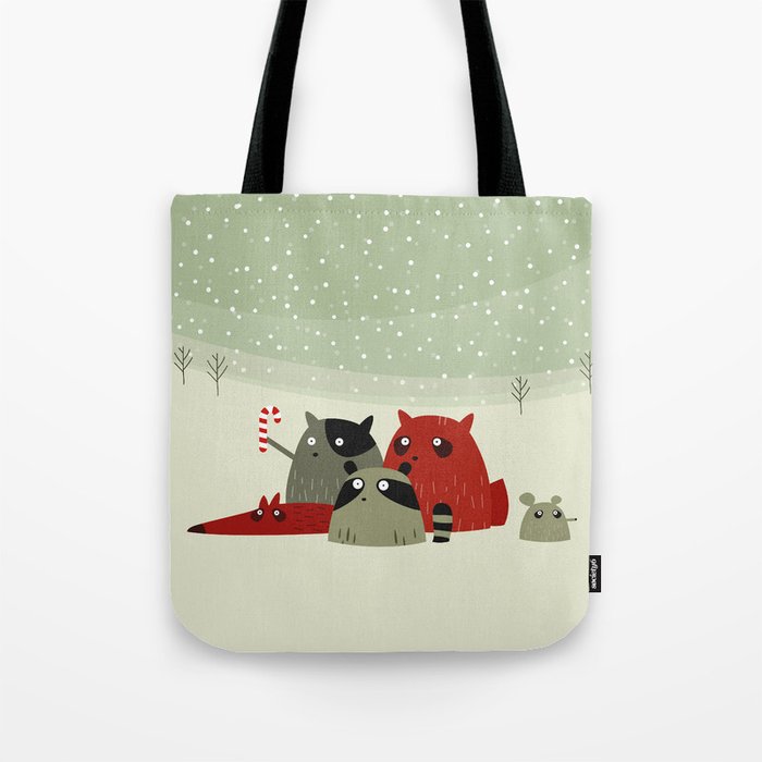 Guilty dudes in the snow Tote Bag