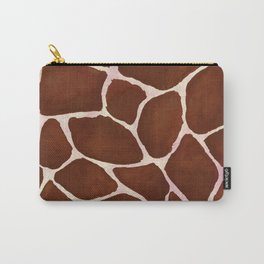 Russet Giraffe Skin Texture Carry-All Pouch