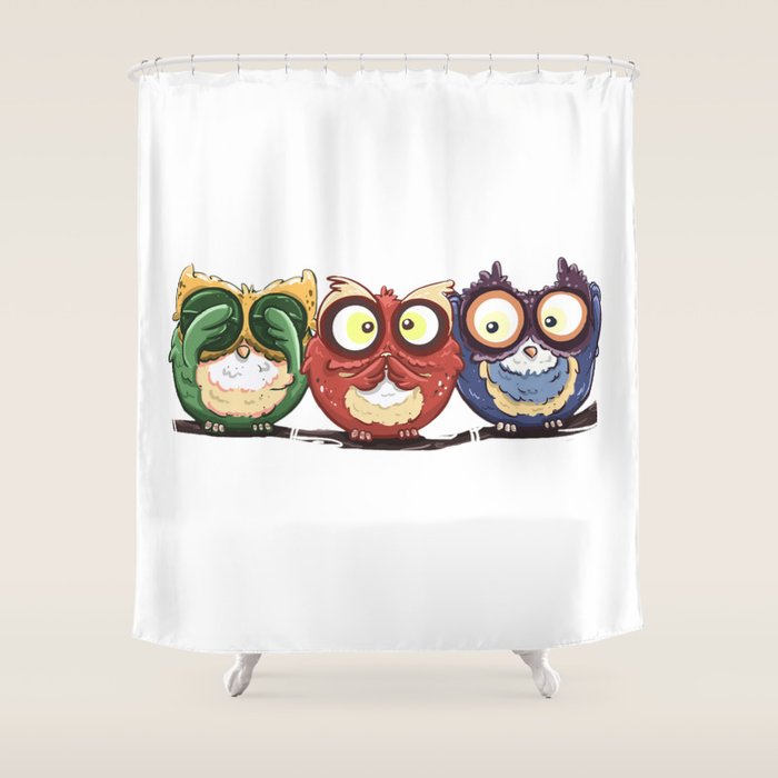 Hear No Evil The Hoot Owls Shower Curtain By Lizardgd Society6