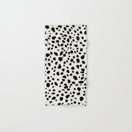 Polka Dots Dalmatian Spots Black And White Hand & Bath Towel