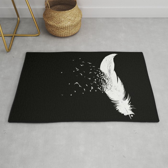 Birds of a Feather (Black) Rug