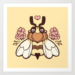 Little Fauna - Honeybee Heartbeat Art Print