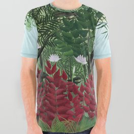 Henri Rousseau Tropical Forest with Monkeys, 1910 All Over Graphic Tee