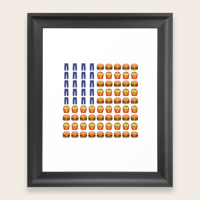 Emoji Usa Flag Framed Art Print By Brookekelty Society6 Emoji Usa Flag Framed Art Print