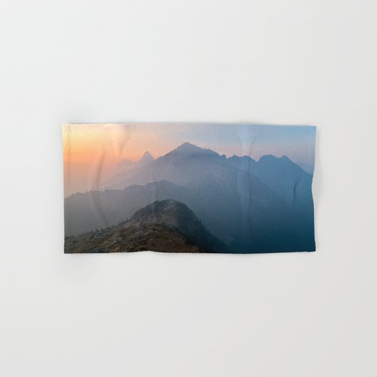 Pastel sunset peak Hand & Bath Towel