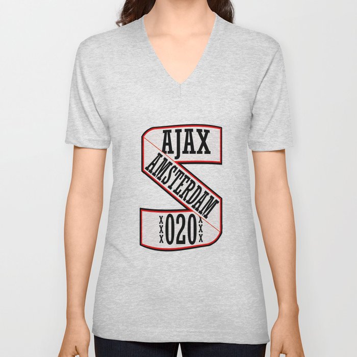 toegang meisje schroef AJAX AMSTERDAM 020 V Neck T Shirt by The Voetbal Factory | Society6