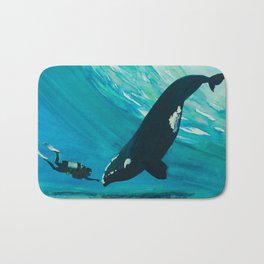 Whale & Diver Bath Mat