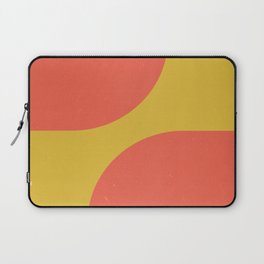 Retro Minimal Arches Abstract in Burnt Brick Red and Mustard Yellow Laptop Sleeve