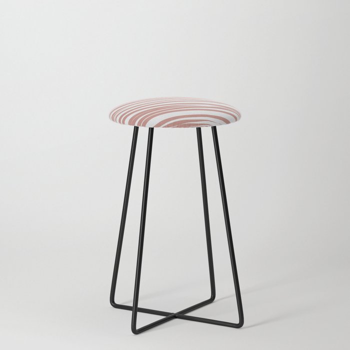 Rose  stripes background Counter Stool