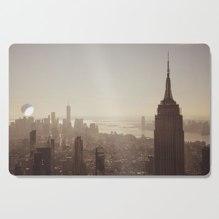 Manhattan skyline New York skyscrapers/ travel photography/ Fine art print Cutting Board