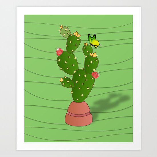cactus summer Art Print
