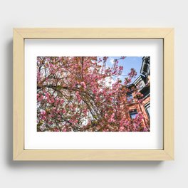 New York City cherry blossom Recessed Framed Print