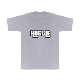 Hustle logo with gta style black & white, transparent background T-Shirt T Shirt