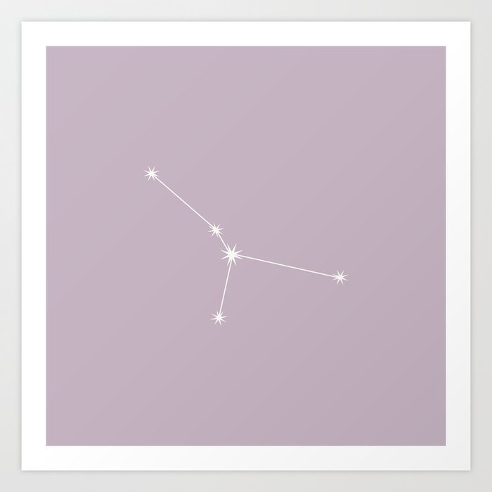 CANCER Lilac Purple – Zodiac Astrology Star Constellation Art Print