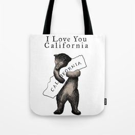 i love you california Tote Bag