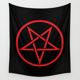 Satanic Pentagram (blood edit) Wall Tapestry