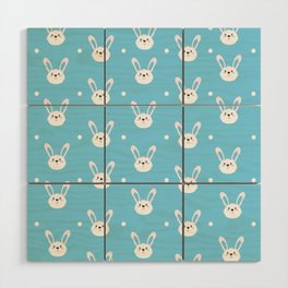 bunny pattern Wood Wall Art