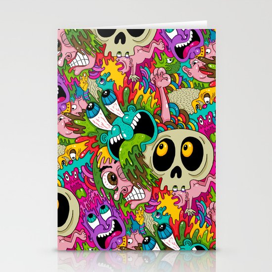 Puke Pattern Stationery Cards
