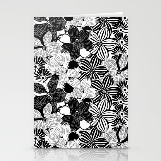 Flowers black & white serie 2 Stationery Cards