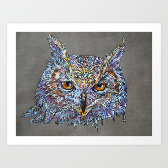 Owl Awakening Art Print