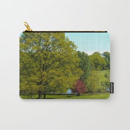 Trees in the Park Carry-All Pouch | Nature, Photo, Meadow, Green, Outdoors, Bluesky, Sky, Parkland, Park, Pond 