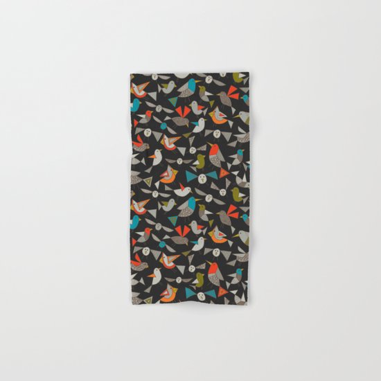 just birds dark Hand & Bath Towel