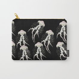 Delicate Black Jellyfish Pattern Art Carry-All Pouch