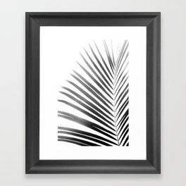 Palm Leaf | Black and White Framed Art Print