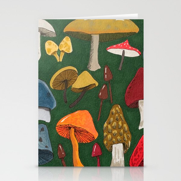 Mushroom Fungus Love Pattern Stationery Cards
