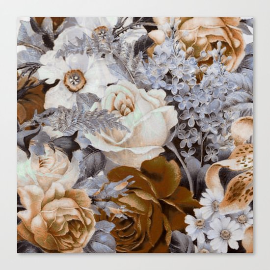 wintery floral Canvas Print