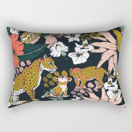 Animal print dark jungle Rectangular Pillow