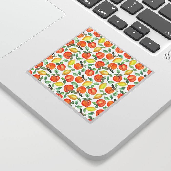 Watercolor Peaches & Lemons Sticker