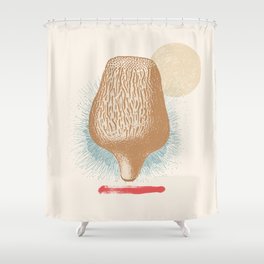 Abstract art gestual and organic sponge Shower Curtain