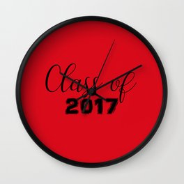 Class of 2017 - Red Black Wall Clock