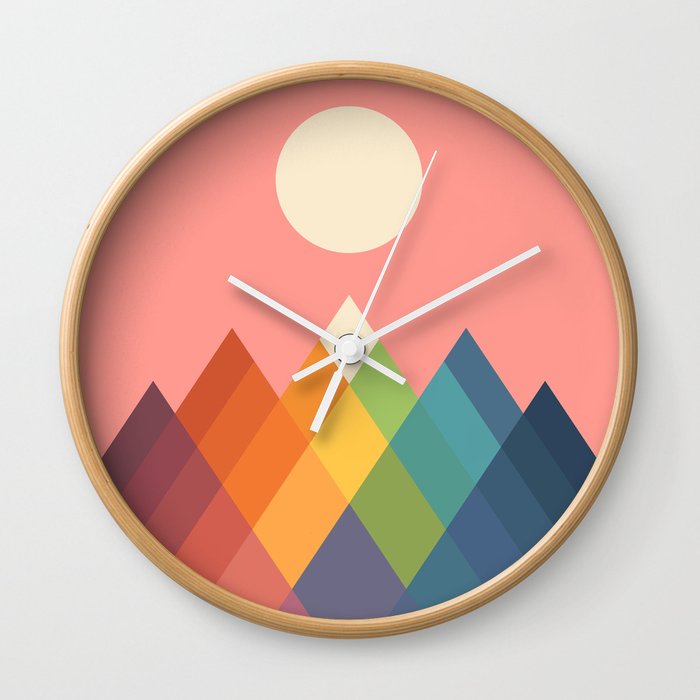 Rainbow Peak Wall Clock