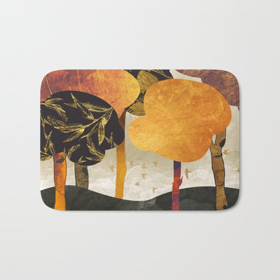 Metallic Forest Bath Mat