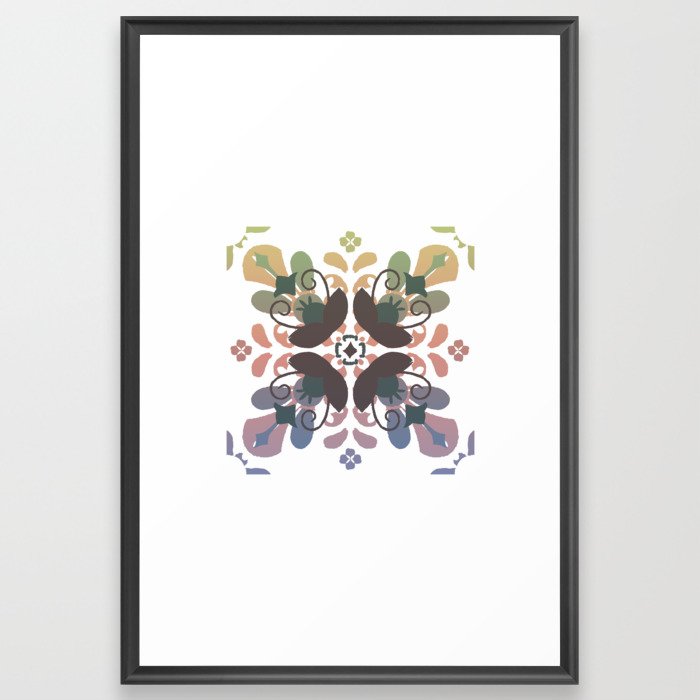 Popart Tile - Vibrant Framed Art Print