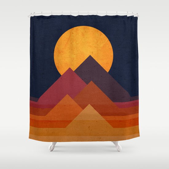 Full moon and pyramid Shower Curtain