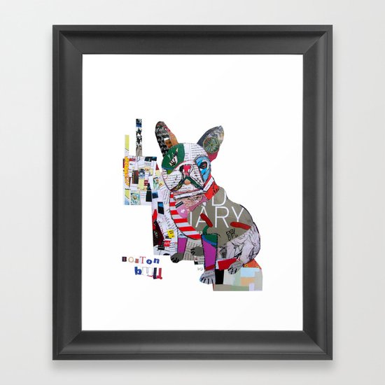 boston bulldog (dogs Framed Art Print