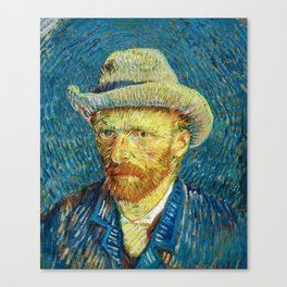 Vincent van Gogh "Self-portrait with grey felt hat" Canvas Print
