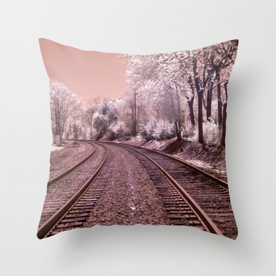 Train Track in Culpeper Throw Pillow