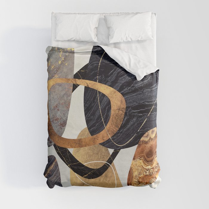 Abstract Pebbles III Duvet Cover