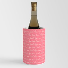 Love Calligraphy Lettering Pattern Wine Chiller