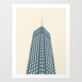 Foshay Tower Minneapolis, Blue Art Print