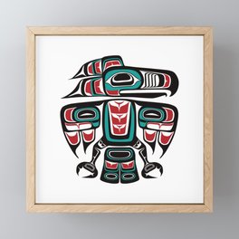 Haida Tlingit Native Raven Totem Framed Mini Art Print